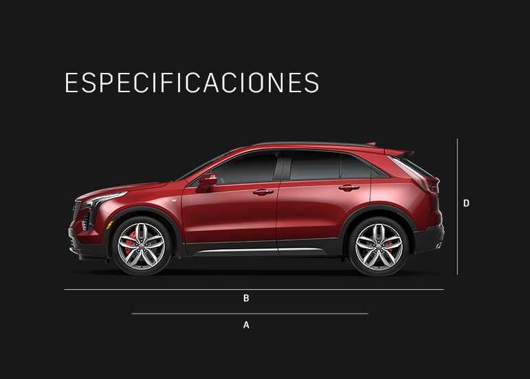 Especificaciones exteriores de Cadillac XT4 2022, SUV compacta